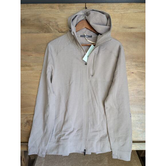 Ibex Hoodie Womens 2XL Gray Wool Blend Mammoth Long Sleeve Full Zip HO0070 NWT - Picture 1 of 5